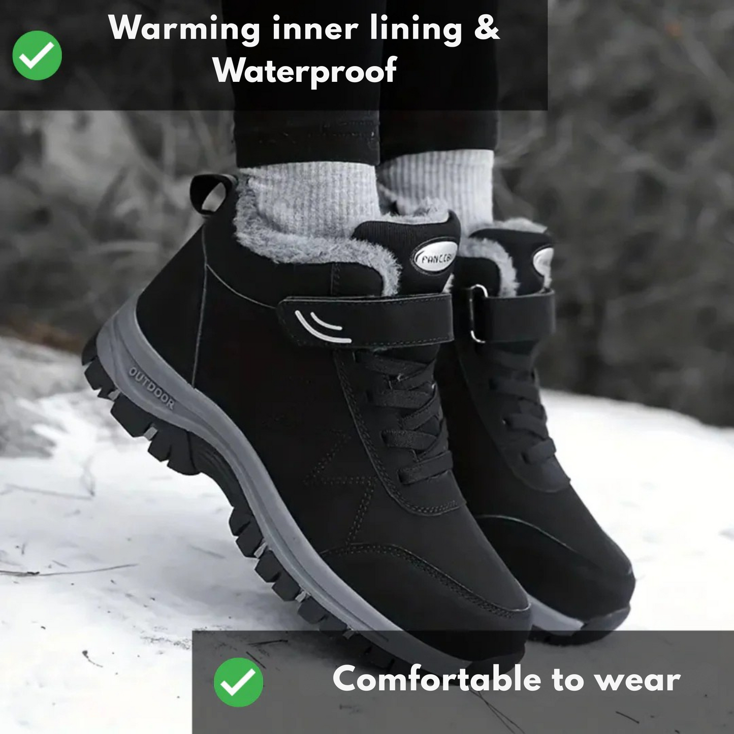 1+1  Ergonomic Velcro Boots with Generous Toe and Heel Area - OrthoRelief