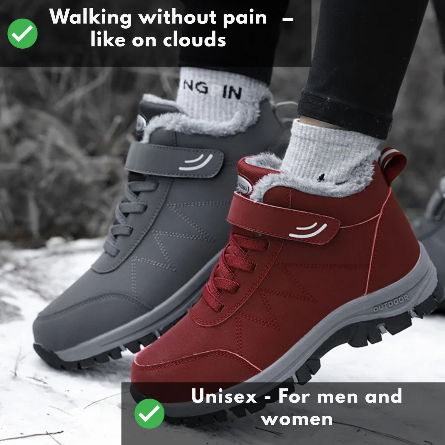 1+1  Ergonomic Velcro Boots with Generous Toe and Heel Area - OrthoRelief