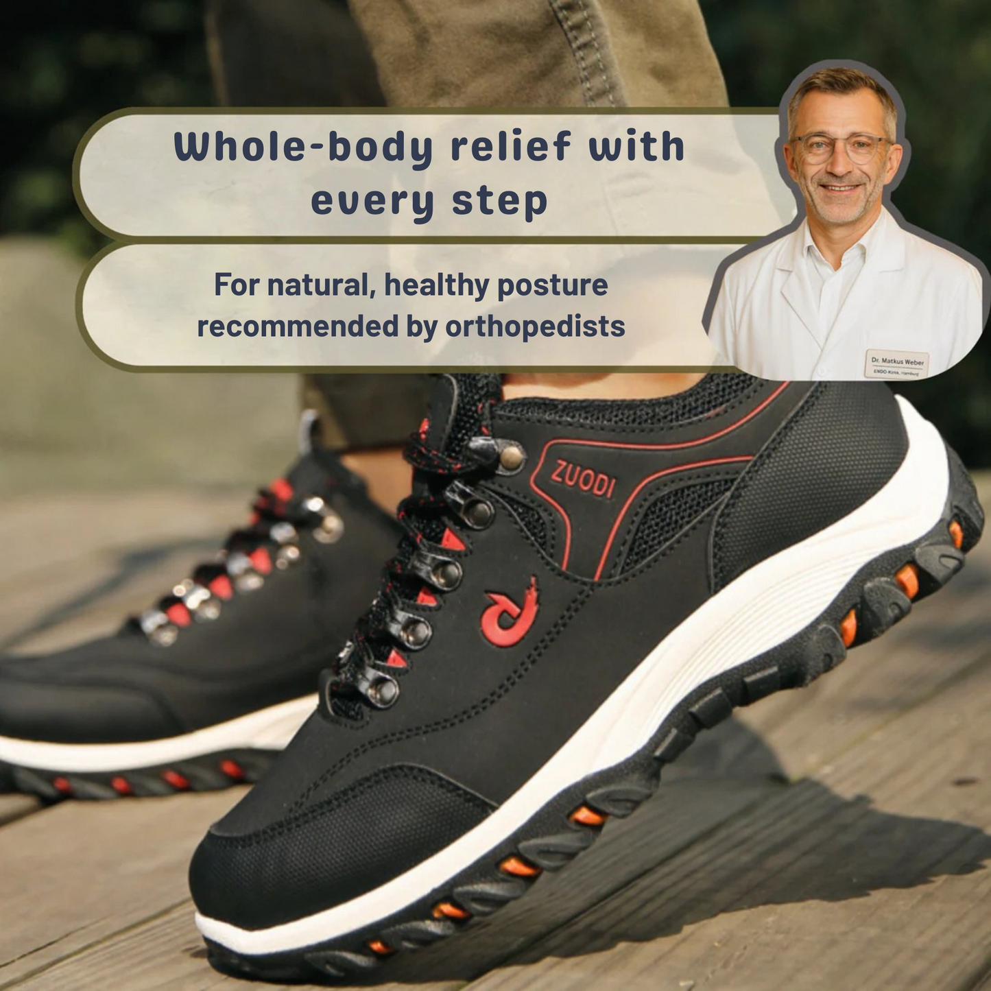 Orthopaedic Running & Hiking Shoe - OrthoQuest - Unisex