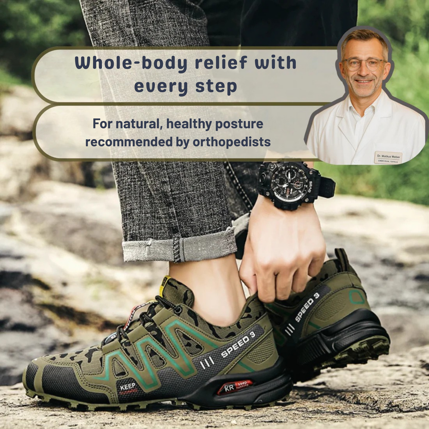 Orthopaedic Running & Hiking Shoe - TerraGrip - Unisex